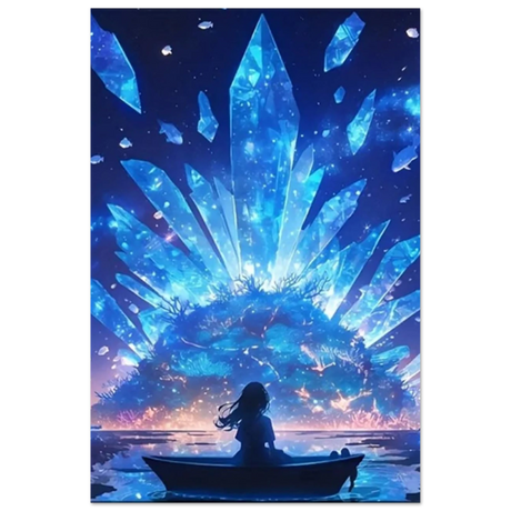 Celestial Reflections – Crystal Dreamscape Art | Wall art print - Fine Art Poster - 60x90 cm / 24x36″ - 