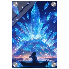 Celestial Reflections – Crystal Dreamscape Art | Wall art print - Acrylic Print - 20x30 cm / 8x12″ - 