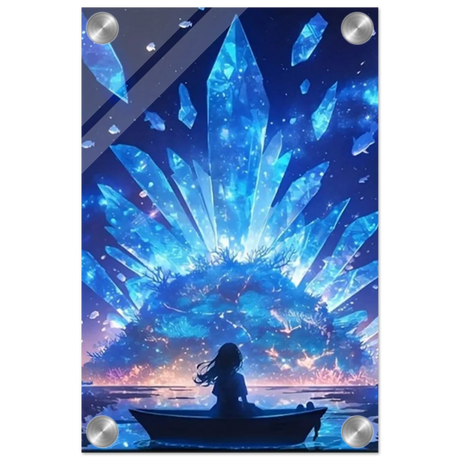 Celestial Reflections – Crystal Dreamscape Art | Wall art print - Acrylic Print - 20x30 cm / 8x12″ - 