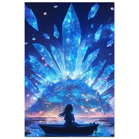 Celestial Reflections – Crystal Dreamscape Art | Wall art print - Fine Art Poster - 40x60 cm / 16x24″ - 