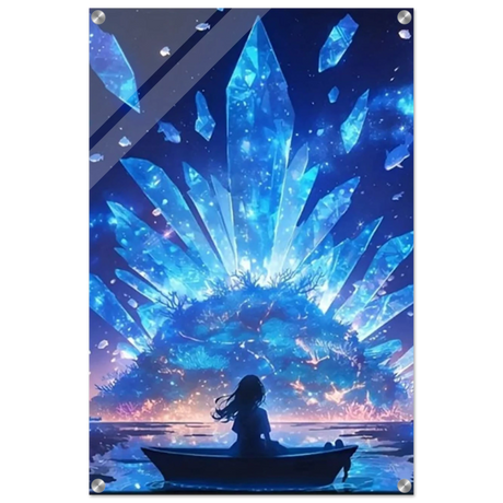 Celestial Reflections – Crystal Dreamscape Art | Wall art print - Acrylic Print - 50x75 cm / 20x30″ - 