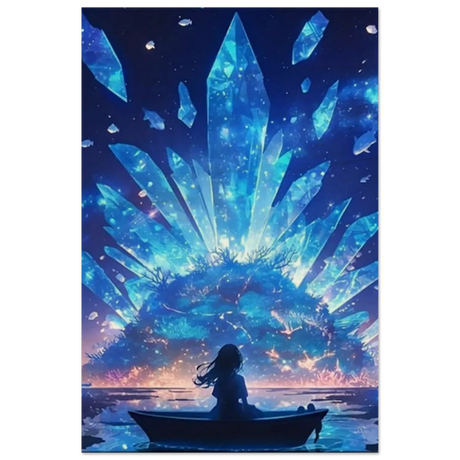 Celestial Reflections – Crystal Dreamscape Art | Wall art print - Wood Prints - 40x60 cm / 16x24″ - 
