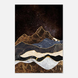 "Celestial Ridges" – Marbled Mountain Majesty | Wall Art Print - Aluminum Print - 70x100 cm / 28x40″ - 