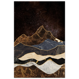 "Celestial Ridges" – Marbled Mountain Majesty | Wall Art Print - Wood Prints - 30x45 cm / 12x18″ - 