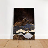 "Celestial Ridges" – Marbled Mountain Majesty | Wall Art Print - Brushed Aluminum Print - 40x60 cm / 16x24″ - 