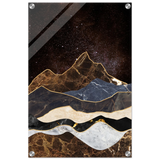"Celestial Ridges" – Marbled Mountain Majesty | Wall Art Print - Acrylic Print - 40x60 cm / 16x24″ - 