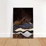 "Celestial Ridges" – Marbled Mountain Majesty | Wall Art Print - Brushed Aluminum Print - 50x75 cm / 20x30″ - 