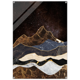 "Celestial Ridges" – Marbled Mountain Majesty | Wall Art Print - Acrylic Print - 70x100 cm / 28x40″ - 