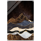 "Celestial Ridges" – Marbled Mountain Majesty | Wall Art Print - Acrylic Print - 60x90 cm / 24x36″ - 