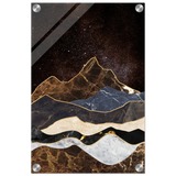 "Celestial Ridges" – Marbled Mountain Majesty | Wall Art Print - Acrylic Print - 30x45 cm / 12x18″ - 