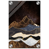 "Celestial Ridges" – Marbled Mountain Majesty | Wall Art Print - Acrylic Print - 20x30 cm / 8x12″ - 