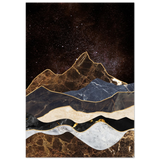 "Celestial Ridges" – Marbled Mountain Majesty | Wall Art Print - Fine Art Poster - 70x100 cm / 28x40″ - 
