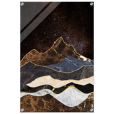 "Celestial Ridges" – Marbled Mountain Majesty | Wall Art Print - Acrylic Print - 50x75 cm / 20x30″ - 