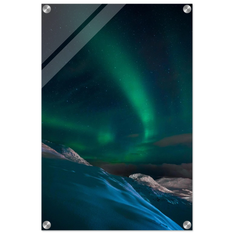 "Celestial Veil" – Dancing Lights Over Arctic Silence Fine Art Photography | Northern Lights Wall Art Print - Acrylic Print - 40x60 cm / 16x24″ - 