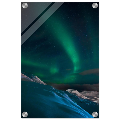 "Celestial Veil" – Dancing Lights Over Arctic Silence Fine Art Photography | Northern Lights Wall Art Print - Acrylic Print - 30x45 cm / 12x18″ - 