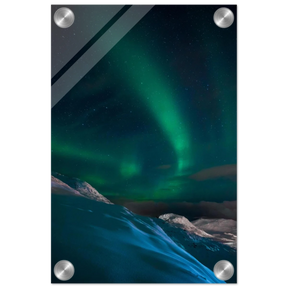 "Celestial Veil" – Dancing Lights Over Arctic Silence Fine Art Photography | Northern Lights Wall Art Print - Acrylic Print - 20x30 cm / 8x12″ - 
