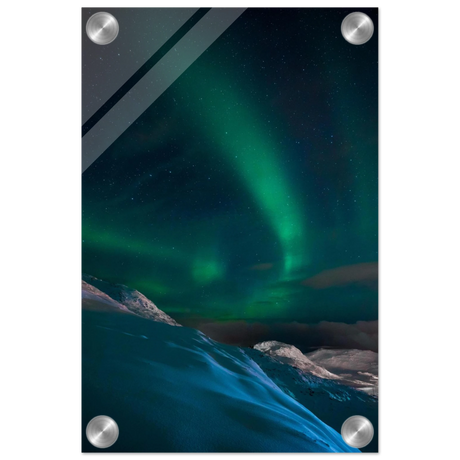 "Celestial Veil" – Dancing Lights Over Arctic Silence Fine Art Photography | Northern Lights Wall Art Print - Acrylic Print - 20x30 cm / 8x12″ - 