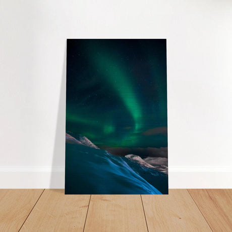 "Celestial Veil" – Dancing Lights Over Arctic Silence Fine Art Photography | Northern Lights Wall Art Print - Brushed Aluminum Print - 60x90 cm / 24x36″ - 