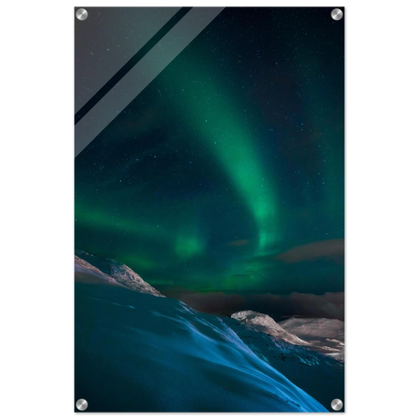 "Celestial Veil" – Dancing Lights Over Arctic Silence Fine Art Photography | Northern Lights Wall Art Print - Acrylic Print - 50x75 cm / 20x30″ - 