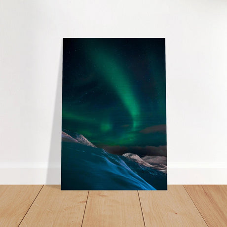 "Celestial Veil" – Dancing Lights Over Arctic Silence Fine Art Photography | Northern Lights Wall Art Print - Brushed Aluminum Print - 70x100 cm / 28x40″ - 