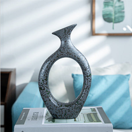 Ceramic Art Living Room Decoration Ornaments Flower Stand - D - 