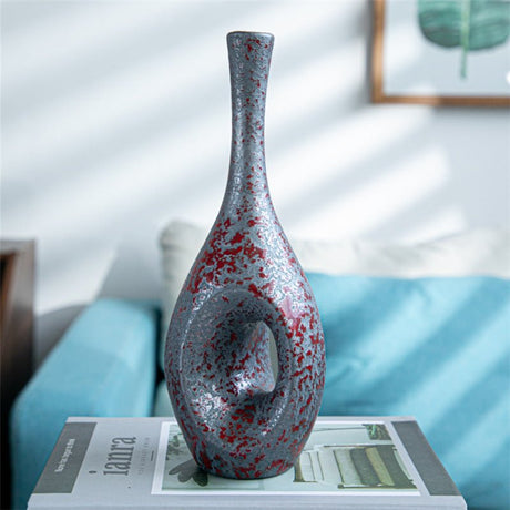 Ceramic Art Living Room Decoration Ornaments Flower Stand - E - 