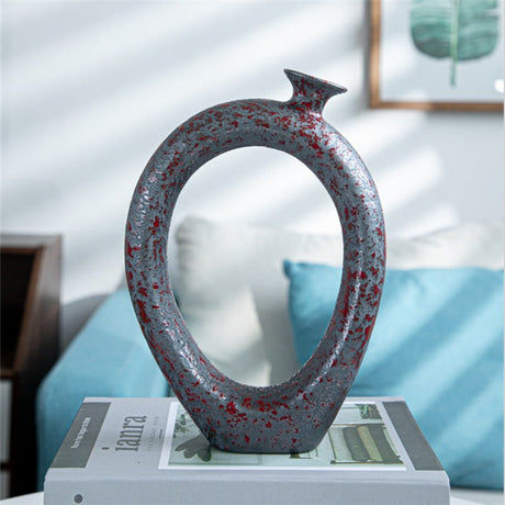Ceramic Art Living Room Decoration Ornaments Flower Stand - F - 