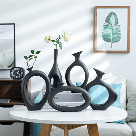 Ceramic Art Living Room Decoration Ornaments Flower Stand - A - 