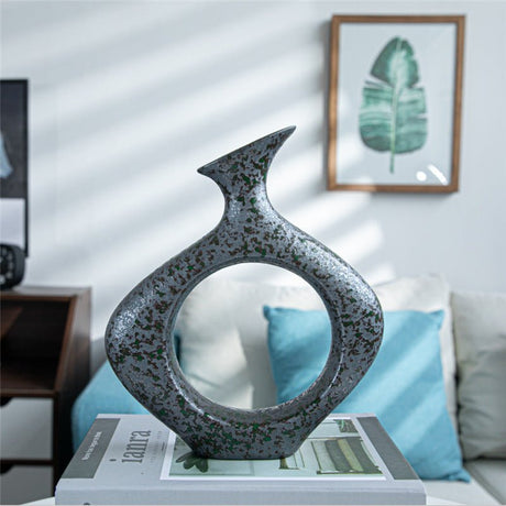 Ceramic Art Living Room Decoration Ornaments Flower Stand - H - 