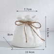 Ceramic Lucky Bag Vase – Modern Decorative Flower Vases for Home & Office - Small Lucky Bag - White - 
