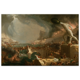 the course of empire destruction by thomas cole classic historical art print50x75 cm / 20x30″Wood Prints