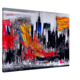 Urban Inferno â€“ Abstract Cityscape Wall Art PrintFramed Canvas50x75 cm / 20x30â€³