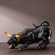 Charging Bull Resin Sculpture – Modern Desktop Décor - Black - 