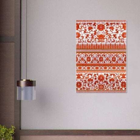 Chinese Ornament - Geometric Art - Brushed Aluminum Print - 70x100 cm / 28x40″ - 