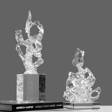 Chinese Style Entrance Decoration Transparent Resin Sculpture Art Decorations - Large - 