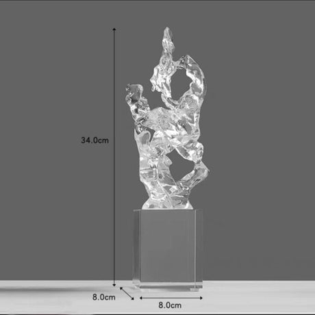 Chinese Style Entrance Decoration Transparent Resin Sculpture Art Decorations - Large - 