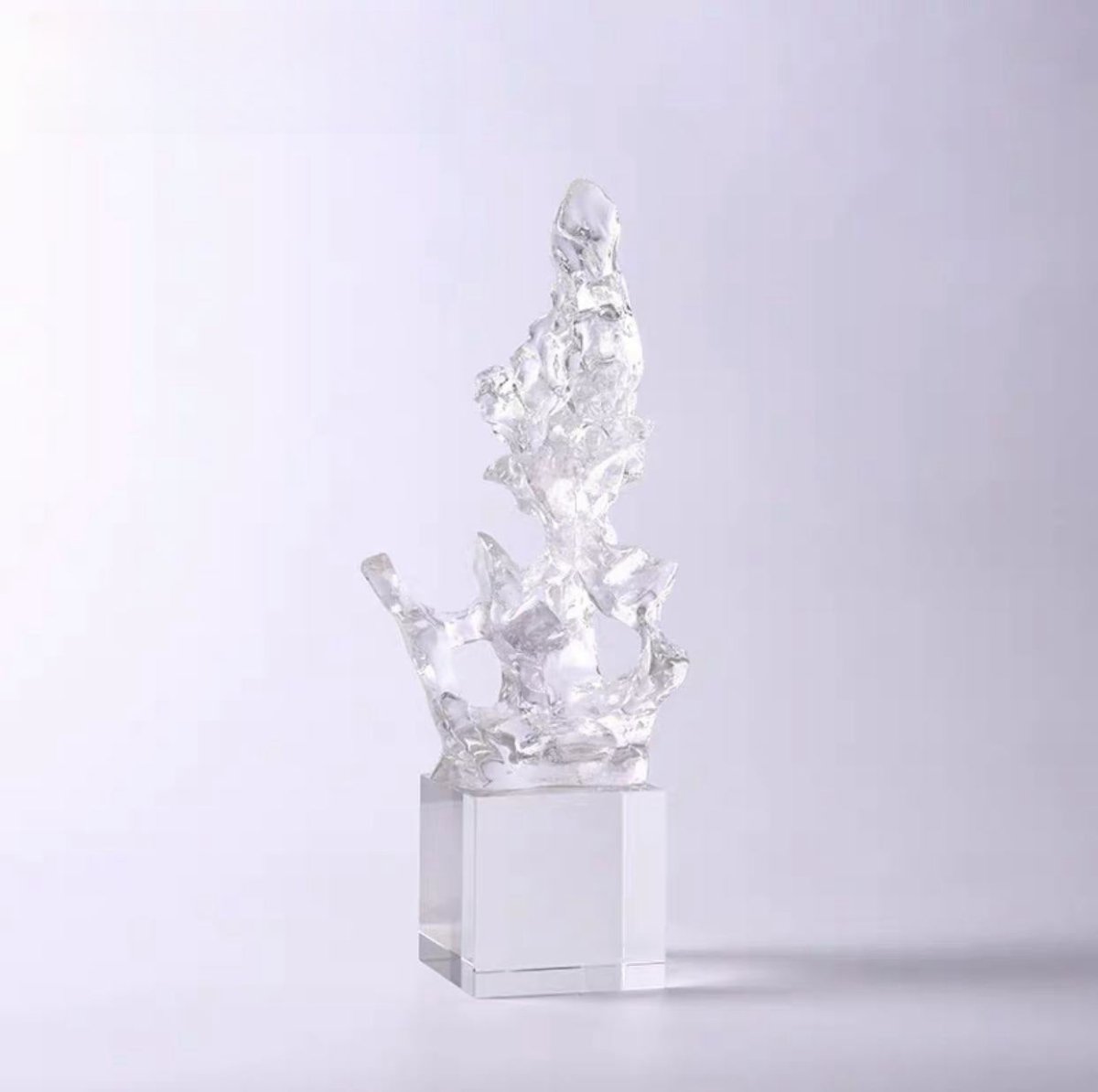 Chinese Style Entrance Decoration Transparent Resin Sculpture Art Decorations - Large - 