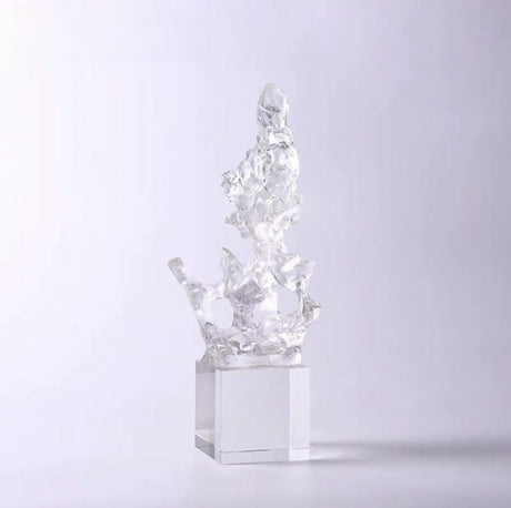 Chinese Style Entrance Decoration Transparent Resin Sculpture Art Decorations - Large - 