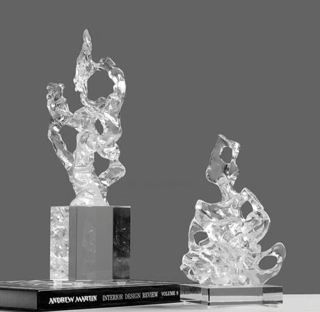 Chinese Style Entrance Decoration Transparent Resin Sculpture Art Decorations - Large - 