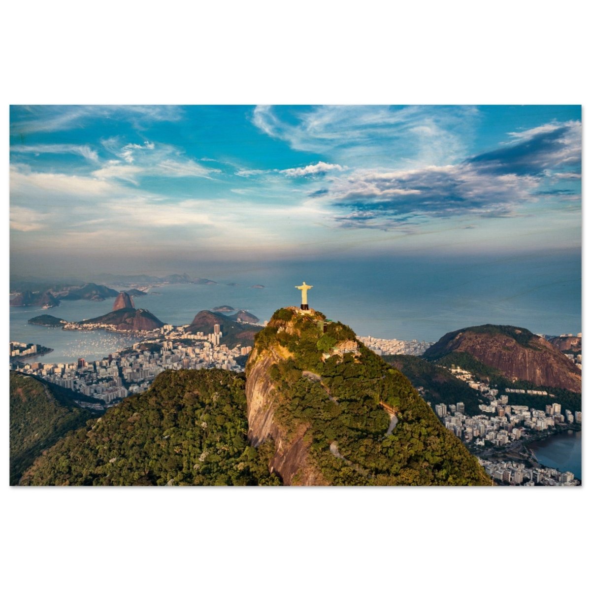 Christ the Redeemer – Guardian of Rio | Wall art print - 30x45 cm / 12x18″ - Wood Prints - 