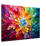 Chromatic Bloom | Contemporary Abstract Floral Composition | 70 x 100 CM - Canvas - 
