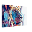 Chromatic King – Vibrant Abstract Lion Wall Art Print - Canvas - 30x45 cm / 12x18″ - 