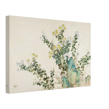 Chrysanthemum Serenity | Traditional Chinese Botanical wall art print - Canvas - 30x45 cm / 12x18″ - 