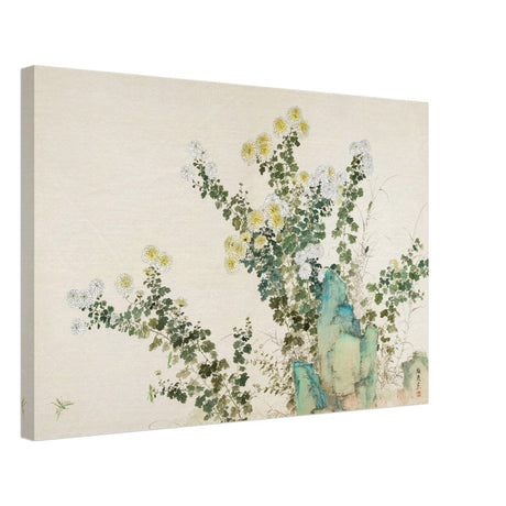 Chrysanthemum Serenity | Traditional Chinese Botanical wall art print - Canvas - 40x60 cm / 16x24″ - 
