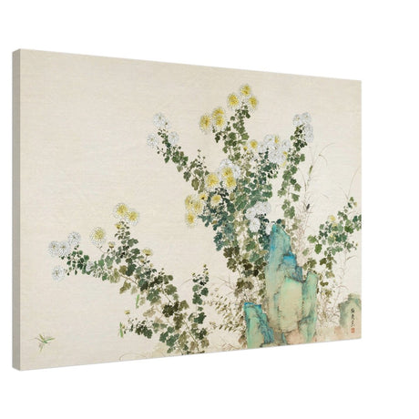 Chrysanthemum Serenity | Traditional Chinese Botanical wall art print - Canvas - 60x90 cm / 24x36″ - 