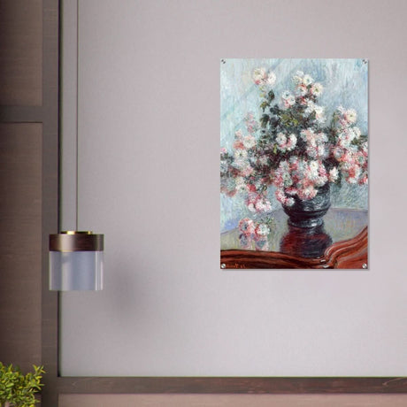 Chrysanthemums by Claude Monet - Acrylic Print - 70x100 cm / 28x40″ - 