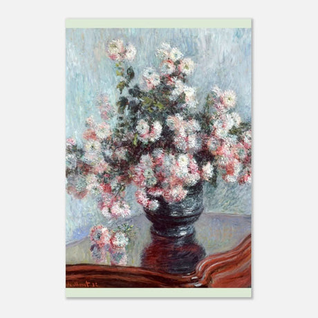 Chrysanthemums by Claude Monet - Aluminum Print - 30x45 cm / 12x18″ - 