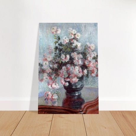 Chrysanthemums by Claude Monet - Brushed Aluminum Print - 60x90 cm / 24x36″ - 