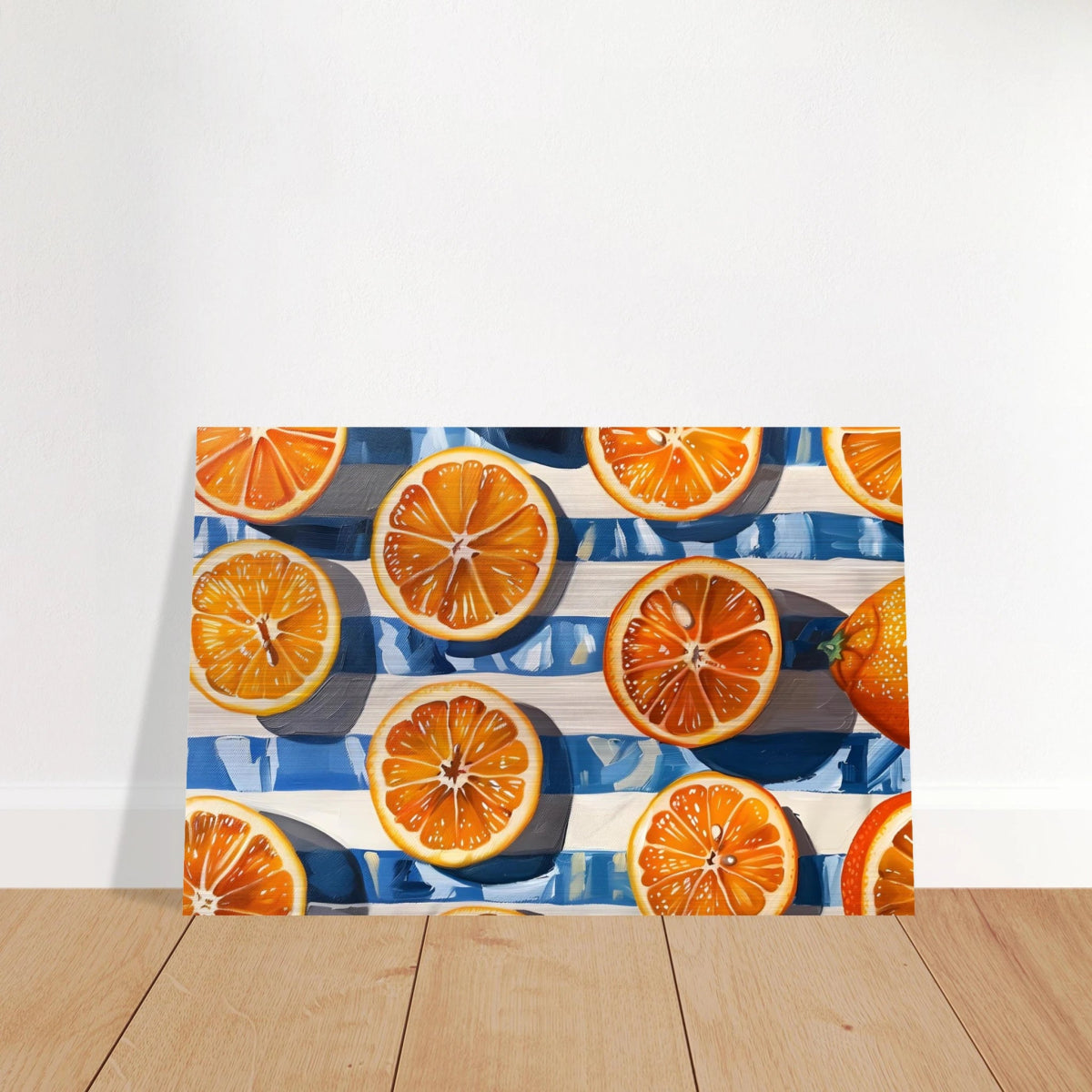 “Citrus Splash” | Wall Art Print - Brushed Aluminum Print - 50x75 cm / 20x30″ - 