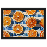 “Citrus Splash” | Wall Art Print - Framed Canvas - 30x45 cm / 12x18″ - Black frame